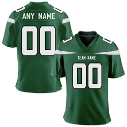 Personalized Green American Football Jersey Custom Printed Name Number Football Team Shirt for Men Women Youth Kids Fans