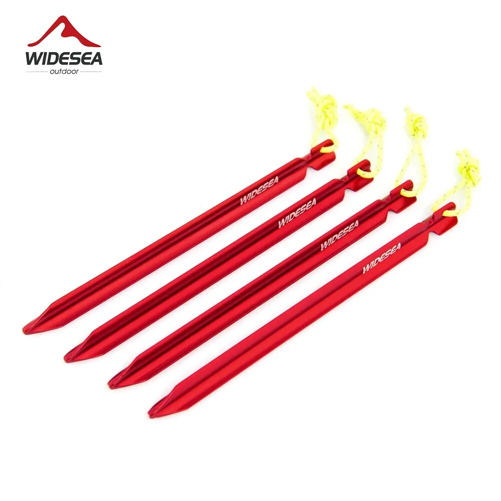 Widesea Camping 4pc/set Tent Pegs Stakes Nails for Hard Snow Floor Outdoor Accessories Shelter Equipment Supplies Hiking Tourist