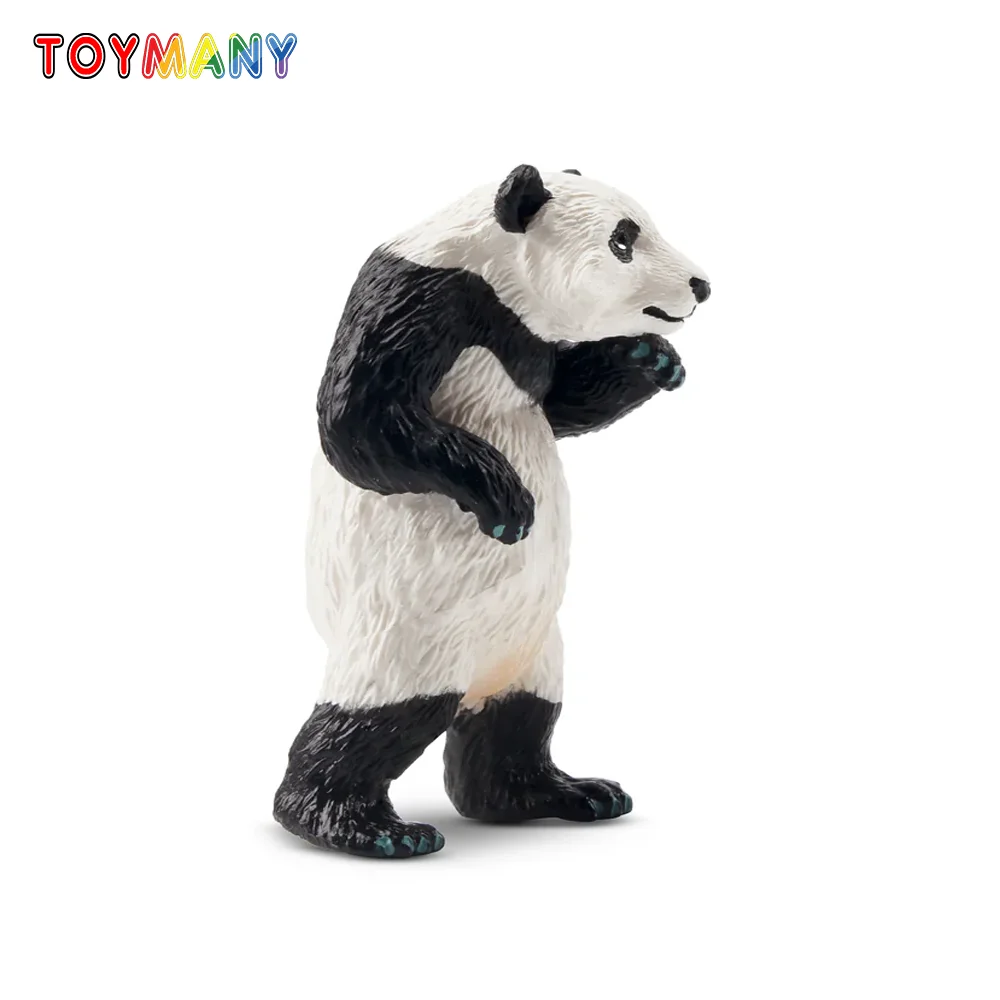 Toymany Simulation Standing Panda Cub  Wildlife  Animal Model Toy Mini Figures Dolls Action Figurines Toys Children Gift
