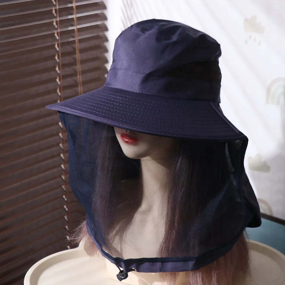 Foldable Bee Mosquito Hat Insect Proof Wide Brim Net Cover Fisherman Hat Bucket Cap Face Covering Sun Protection Hat Fishing