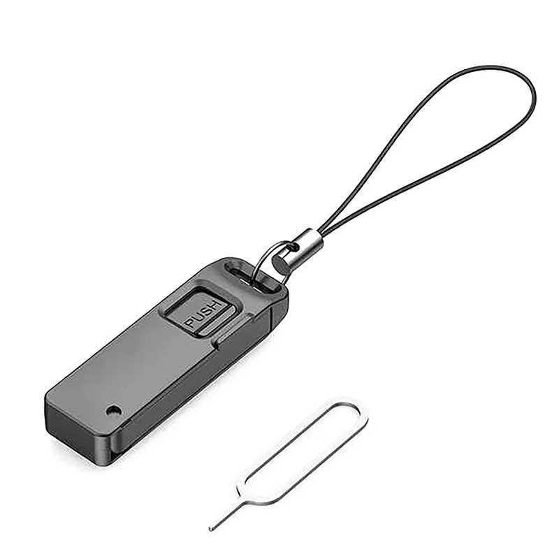 Многофункциональный слот для карт, ящик для хранения TF SIM-карты, слот для хранения эжектора со шнурком, анти-потерянный игольчатый штифт для удаления SIM-карты, 1 шт.