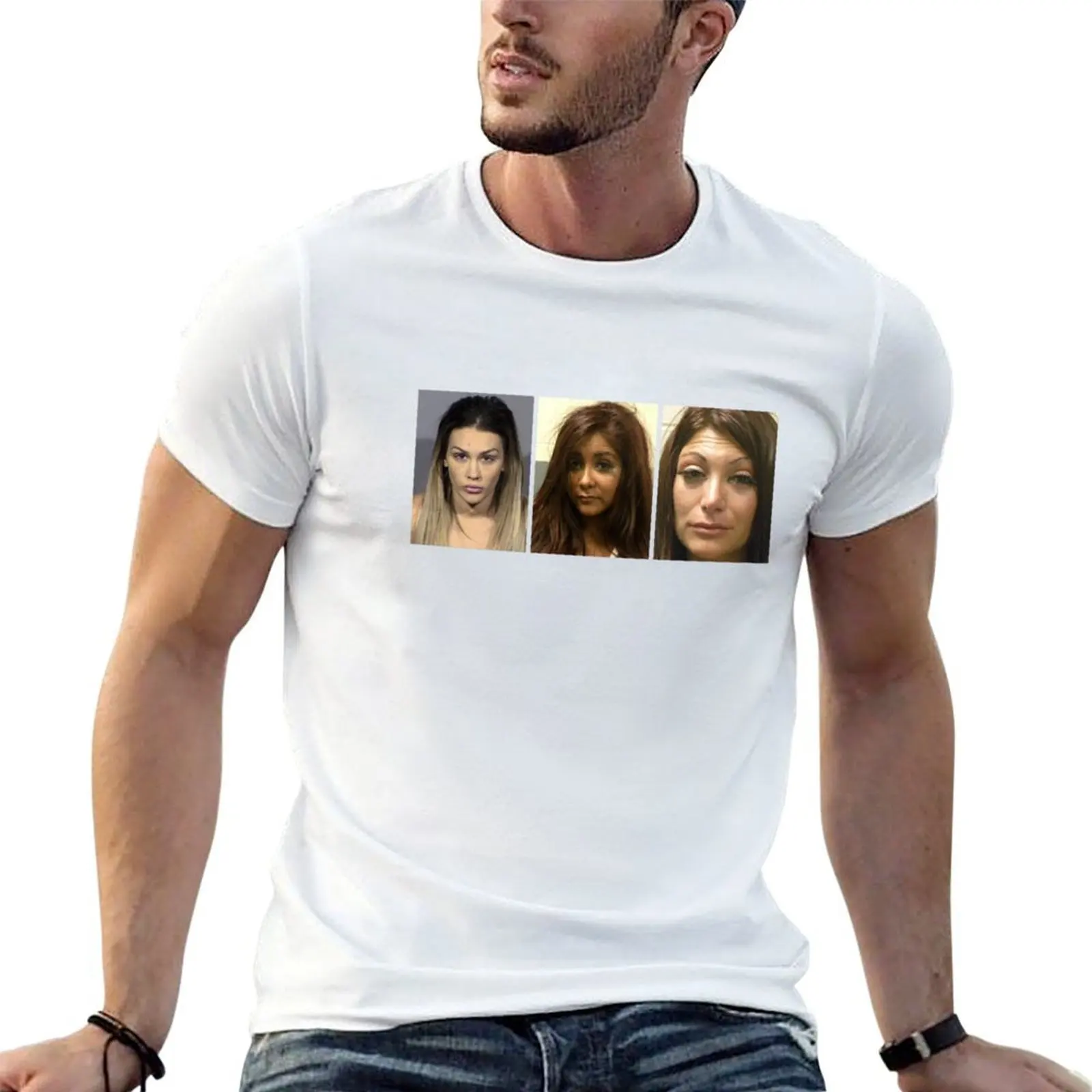 MTV Jersey Shore Mugshots T-Shirt man t shirts graphic t shirt man luxury funny t shirts cotton T-shirt