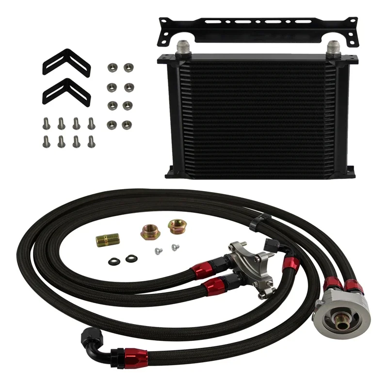 28 Row 10AN Oil Cooler Kit For Nissan 200SX S13 S14 S15 SR20 SR20DET 180SX