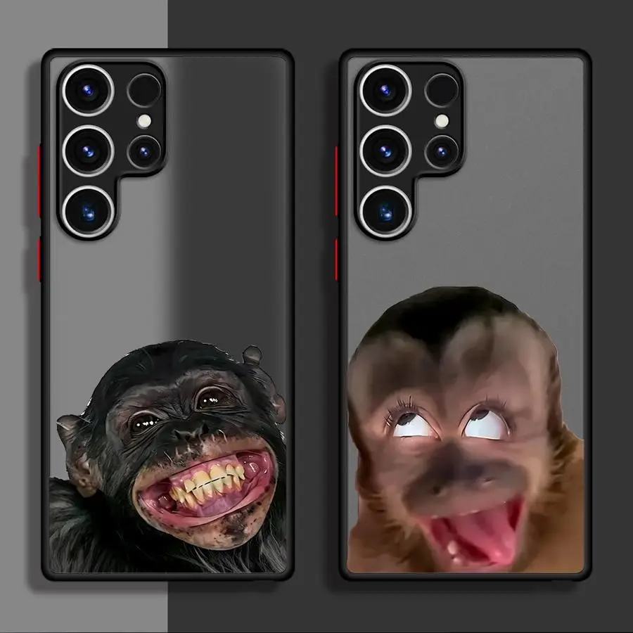 Case for Samsung Galaxy S26 S22 S21 S25 Ultra S24 Plus S20 FE S23 FE Note 20 Ultra 10+ Funda Back Phone Cover Monkey Animal