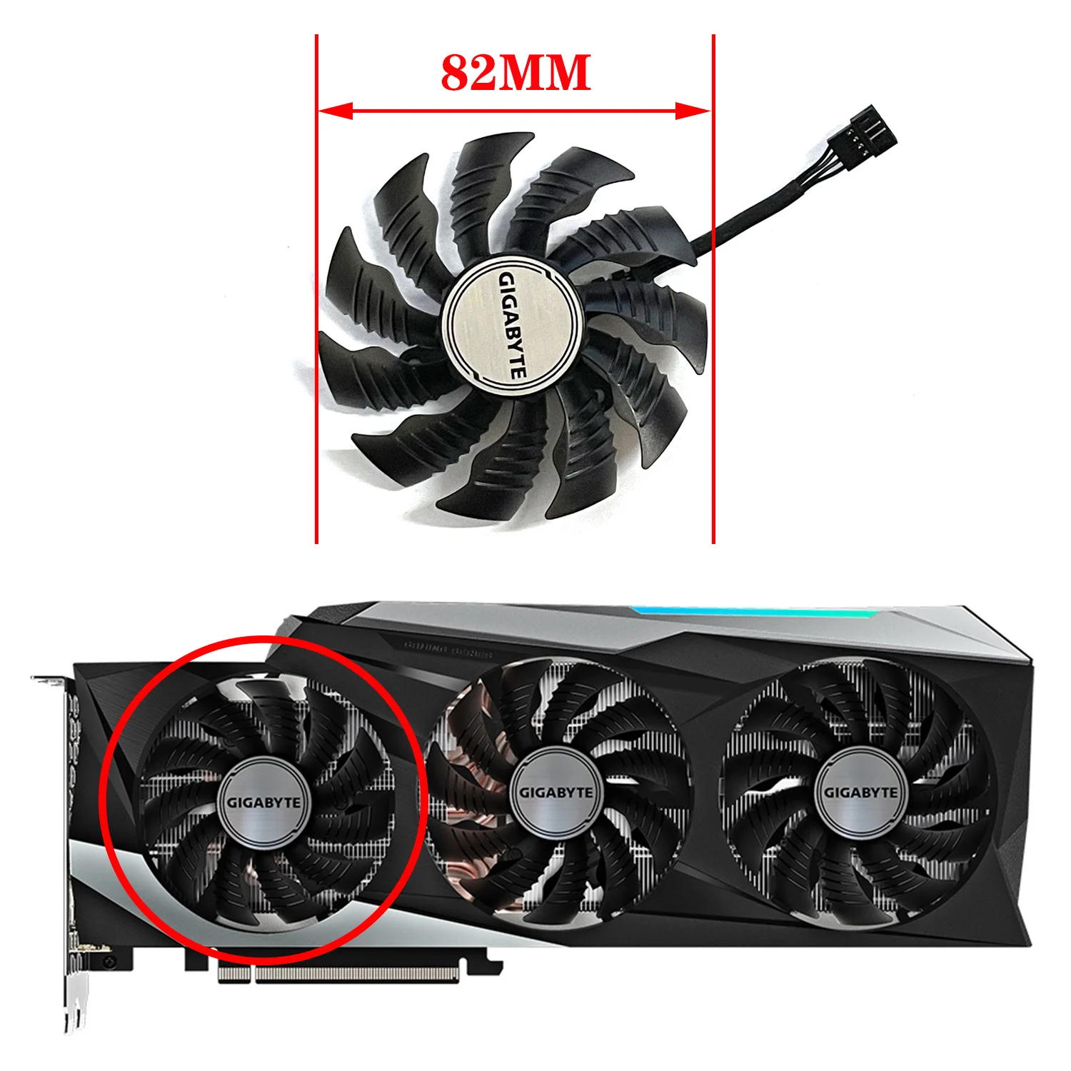 Кулер для игровой графической карты Gigabyte Geforce Rtx 3080 3080Ti 3090, 12 В, а, 85 мм