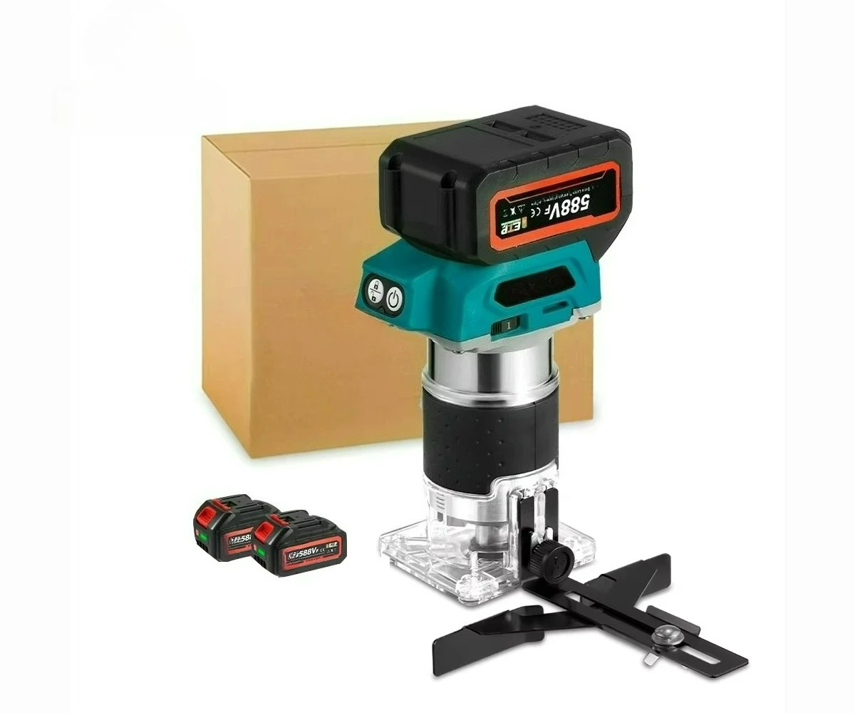 

1600W Electric Wood Edge Trimmer Machine Aluminum Alloy Speed Adjustable Woodworking Hand Trimmer With 6 6.35 8mm Milling Cutter