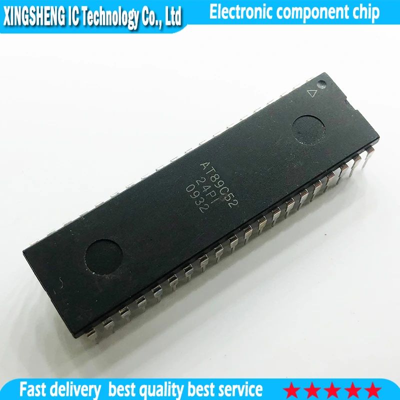 2pcs AT89C52-24PI AT89C52-24 AT89C52 DIP-40     In Stock