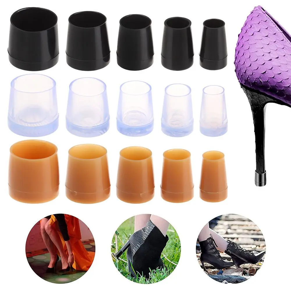 

1 pair Shoes Accessories Non-slip Wearable Silencer Heel Protector Heel Stoppers Round Shape Antislip High Heeler