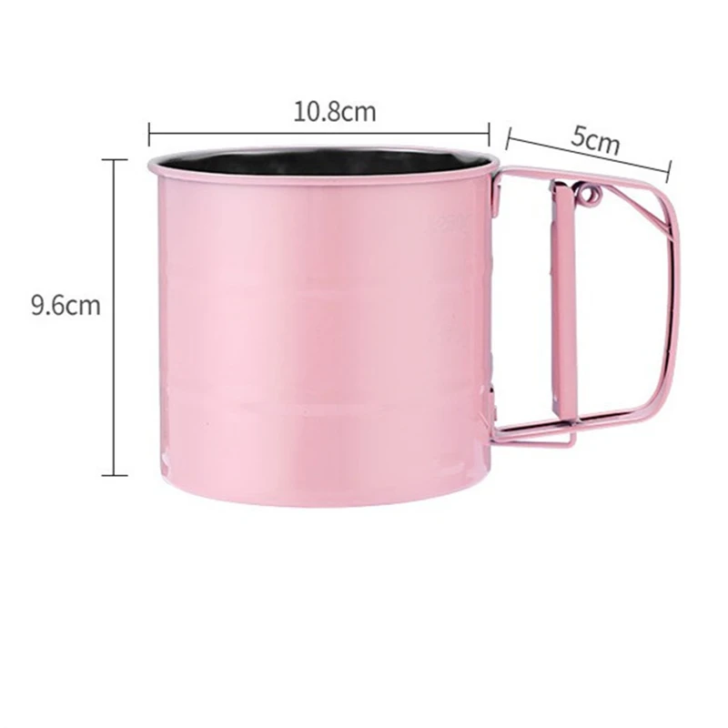 Stainless Steel Fine Mesh Powder Flour Sifter Sieve Strainer Manual Cup Icing Sugar Filter for Rubbing Berries Kitchen Tools Gad