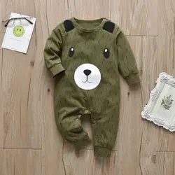 Cute Newborn Baby Boy Romper Playsuit Clothes Cartoon Printed Thin Cotton Full Sleeve infant Boys Jumpsuit Onesie For 0-18Months