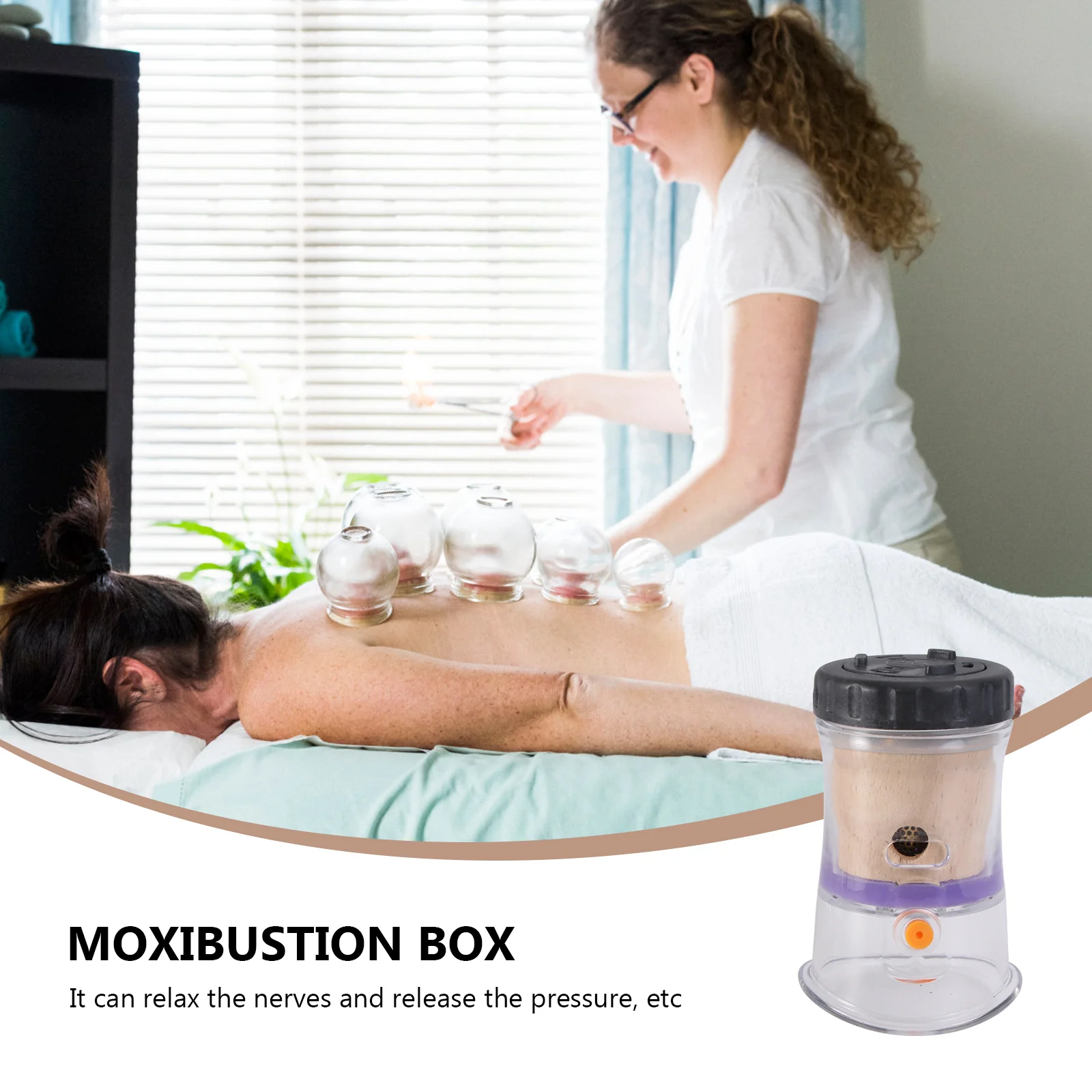 Moxibustion Pot Portable Tank Moxa Burning Tool Cone Burner Heat Magnetic Chinese Style Holder