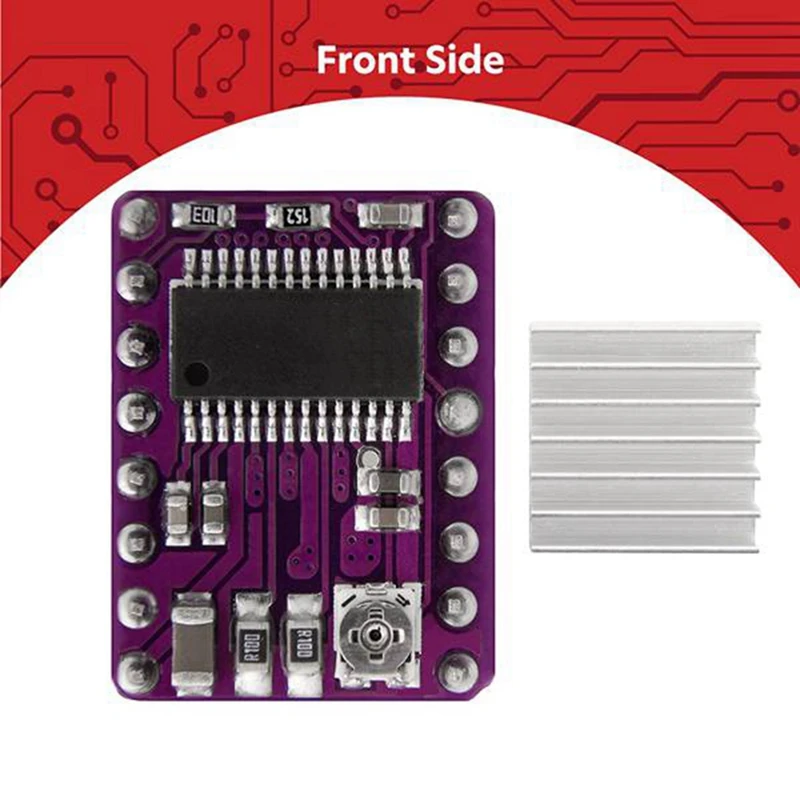 Placa de controlador de Motor paso a paso, controlador de controlador paso a paso DRV8825, módulo de Motor paso a paso, disipador de calor de radiador, fácil instalación, 5 uds.