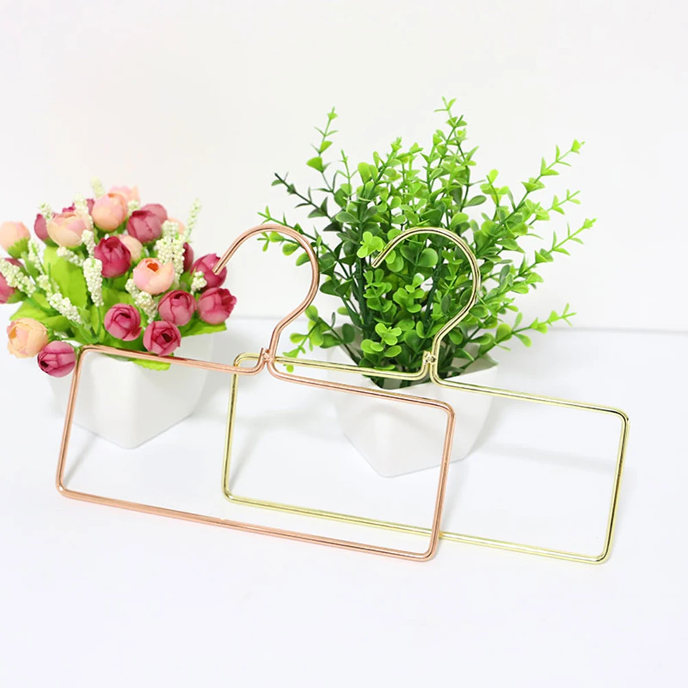 

5 Pcs Square Metal Hangers Eco Friendly No Burrs Clothes Shop Laundry Home Wardrobe Hanging Racks Fashion Adults