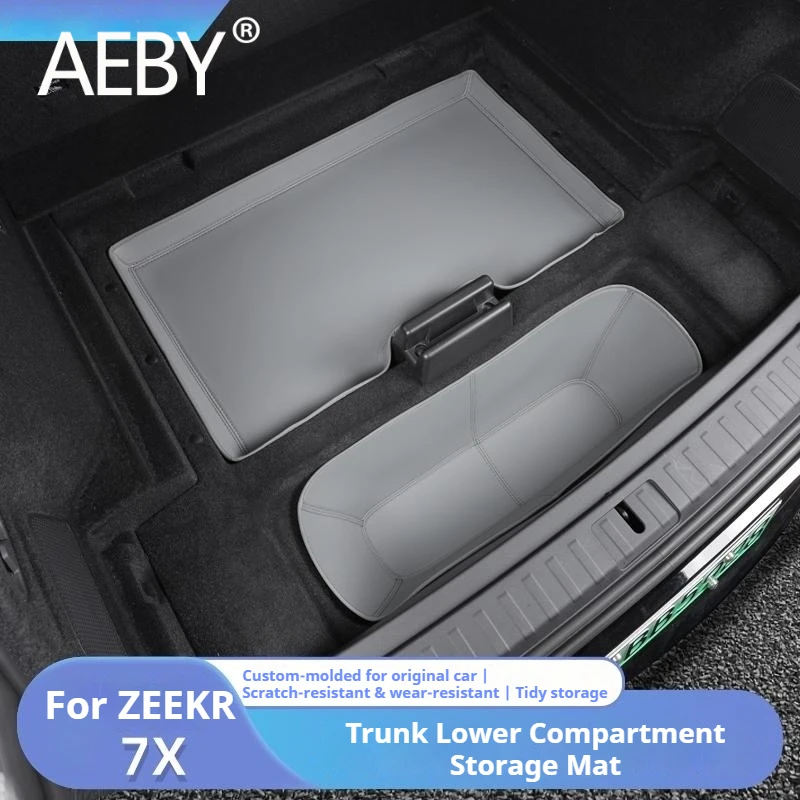 

AEBY For ZEEKR 7X 2024 2025 Trunk Lower Storage Box Mat, Waterproof Cargo Liner, Storage Organizer for Travel & Camping