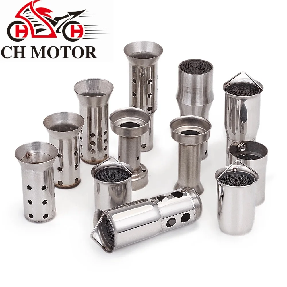 Slip On Universal Motorrad 51mm 60mm DB Killer Katalysator Schalldämpfer Noise Sound Eliminator Auspuff Flow Moto Escape Schalldämpfer