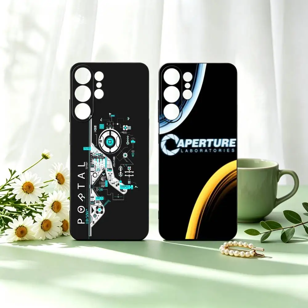 Classic Game Puzzle Portals 2 Phone Case Black Silicone Soft For Samsung S26,S25,S24,S23,S22,S21,S30,Ultra,Plus,Fe,Lite