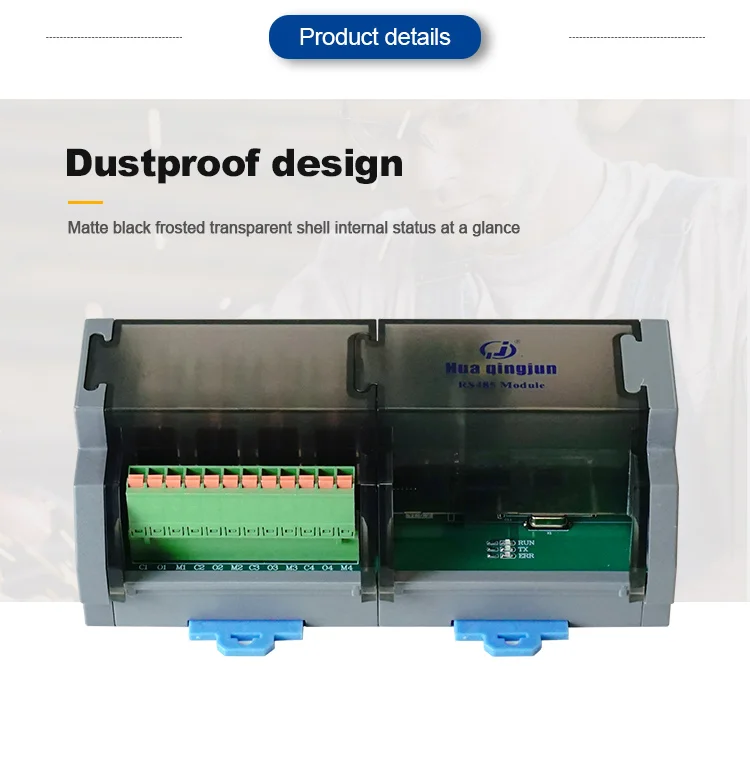 Chingjun 4DO RS485 Communication Relay Module QJ-4O1Z-T4 G2R-1 10A Input Compatible NPN PNP Modbus RTU Relays for PLC