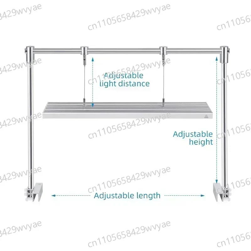 Stainless Steel Lamp Bracket Adjustable Fish Tank Hanger 45/60/90/120/150cm Aquarium Fixed Lamp Bracket Aquarium Bracket Gantry