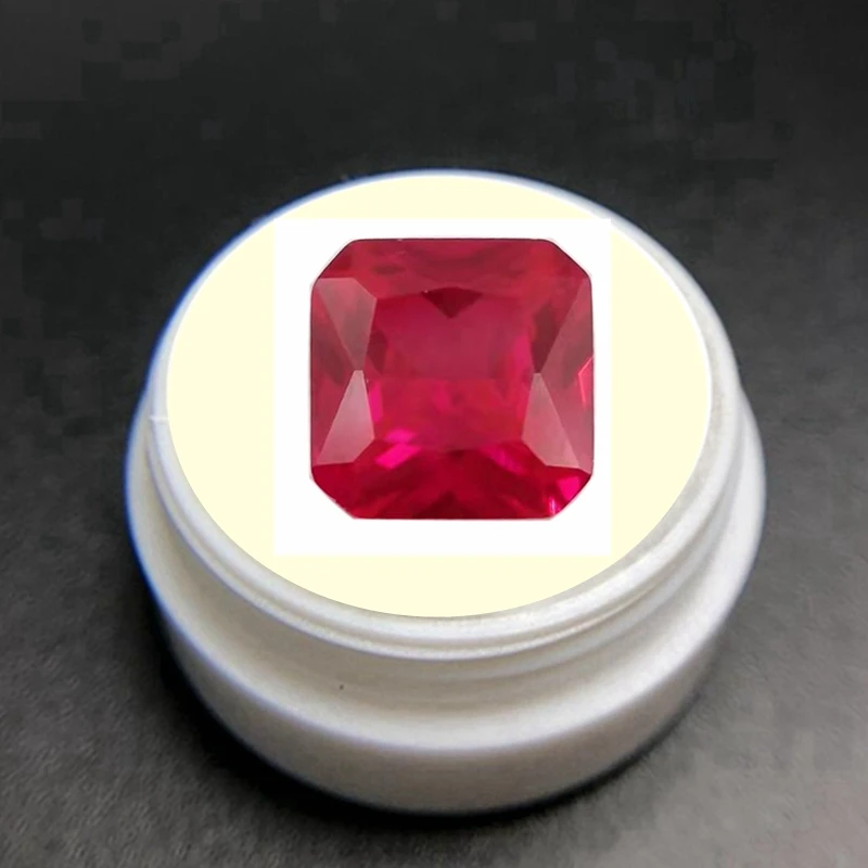 Unheated 10.50 Cts Pigeon Red Ruby Sapphire 10x10.0mm Square Cut Sri-Lanka VVS Loose Gemstone For Jewelry Making