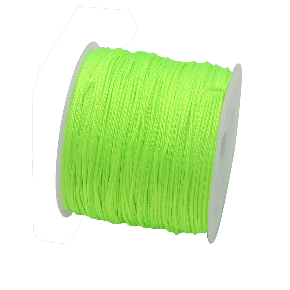 50Yds 0,8 mm ambachten nylon koord voor sieraden maken kralen gevlochten nylon satijnen string voor armbanden rattail trim Chinese knoop