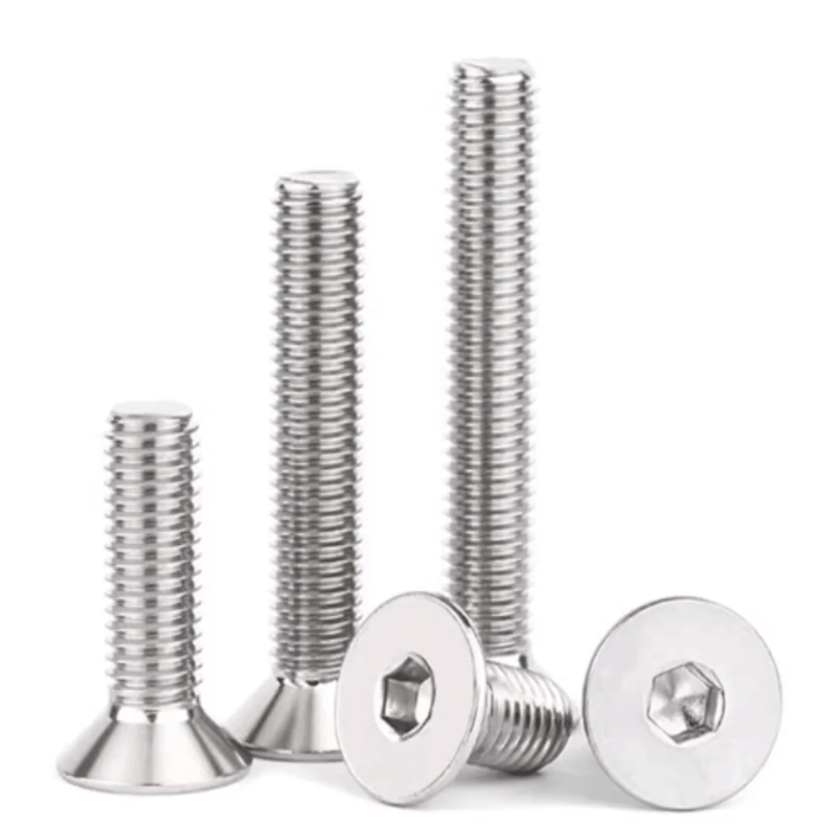M10 M12 304 Roestvrij Staal Hexagon Hex Socket Verzonken Platte Kop Schroeven Inbusbouten DIN 7991