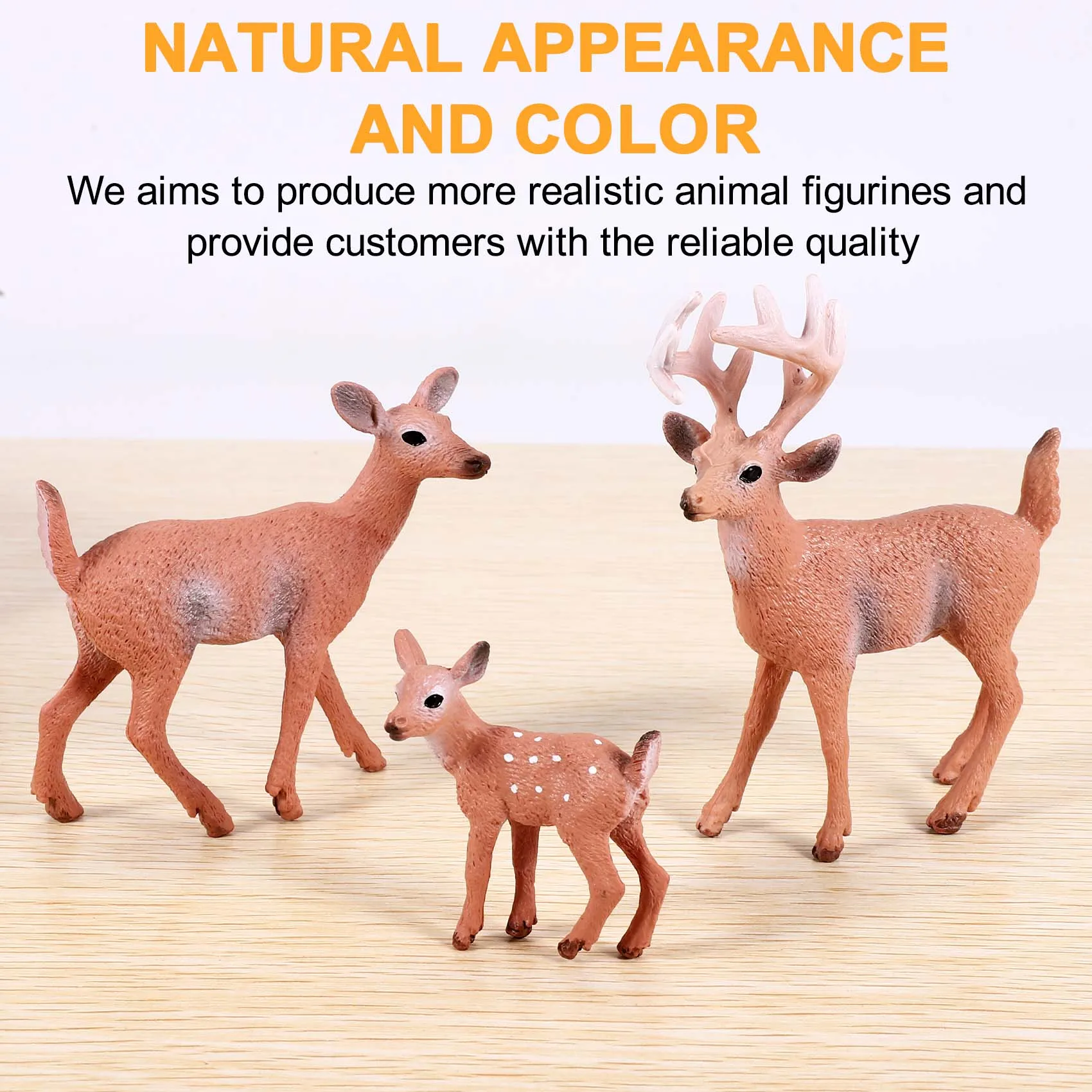 Figurines Animaux de la Forêt, Jouets Miniatures, Cerf, Lapin, SLaura, 6 Pièces