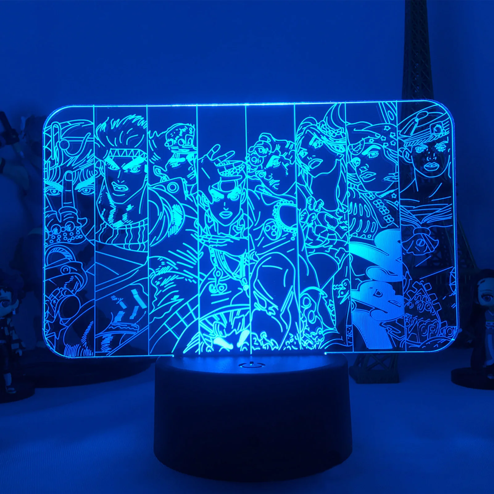 Acrylic 3D Lamp Anime Jojos Bizarre Adventure For Home Decor Light Birthday Gift Manga Jojos Figure LED Night Light Jotaro Kujo