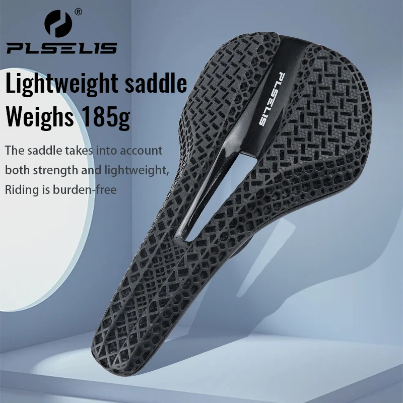 

PLSELIS Taiwan Mountain Bike Carbon Fiber 3D Printed Hollow Seat Bike Saddle