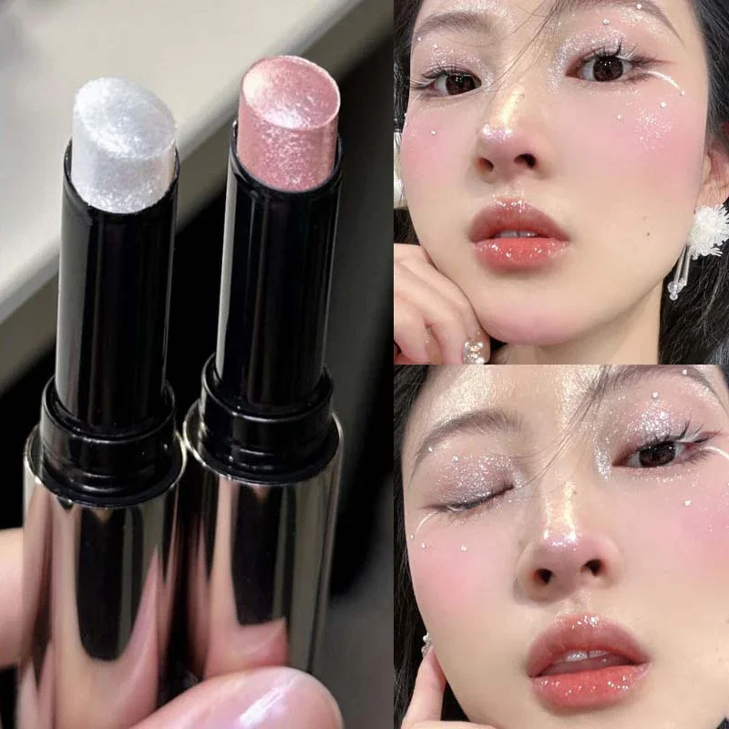 لامع هيغليغتر عصا الماس الطبيعي بريق الأبيض تسليط الضوء على عينيه قلم كونتور التظليل اشراق الوجه الجسم ماكياج #1