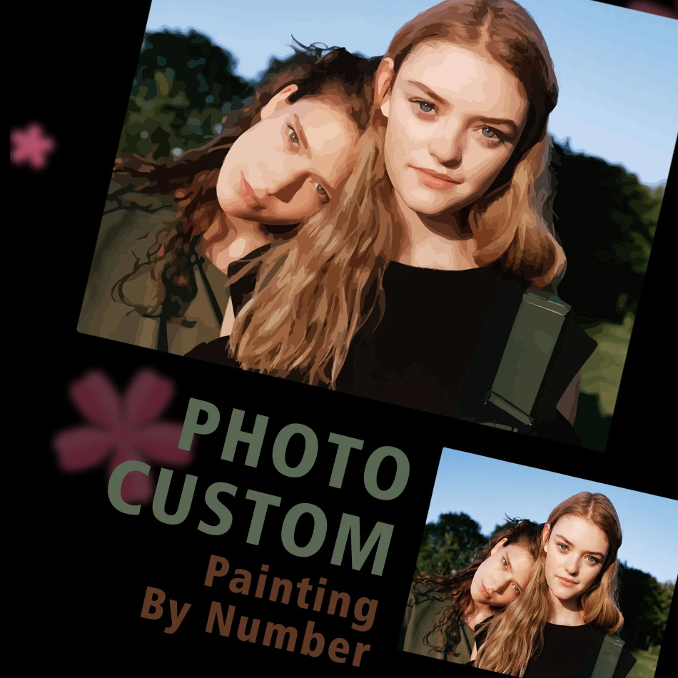 

GATYZTORY Custom Photo Paint By Numbers HandPainting PIcture BYnumber Art Friend Lovers Couple Pet Gift Home Decoration