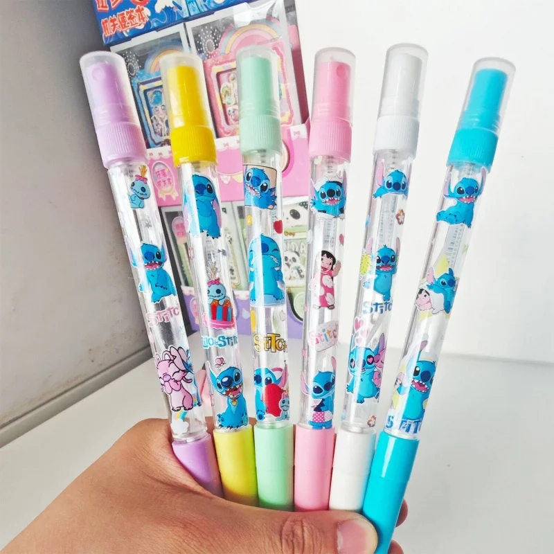 

6 шт./лот, креативная гелевая ручка Disney Stitch, милые 0,5 мм, черные чернила, ручки для подписи, канцелярские принадлежности, подарок, школьные письменные принадлежности