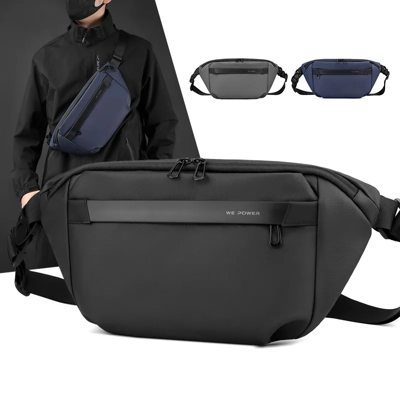 

Men's crossbody bag large capacity lightweight men's waist bag sports leisure shoulder chest bag
