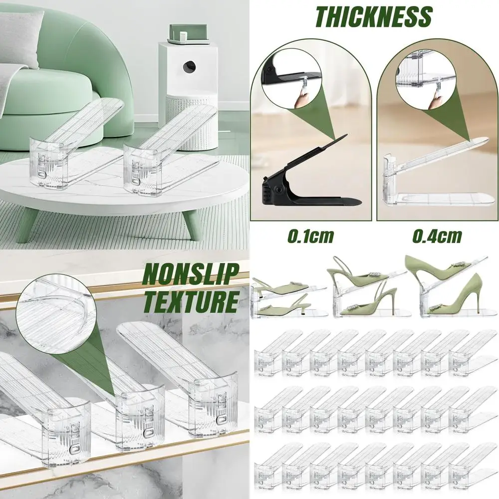 

Прозрачный органайзер для обуви на 24 пары, компактная полка для хранения обуви для шкафов