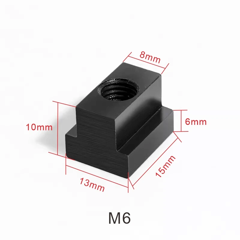 T-slot nut,M6 M8 M10 M12 M14 M16 M18 M20,T-Nut,Grade 10.9,Black Oxide Finished,Carbon Steel,45#steel,Tapped Through T-nut