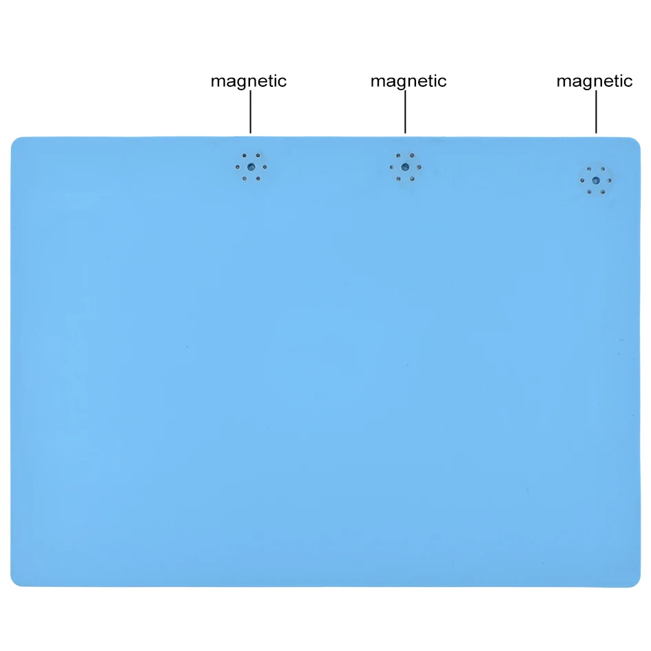 S-140 35 x 25cm Blue Rubber Silicone Pad with Magnetic Repair Mat Heat Insulation BGA Soldering Repair Station 30pcs/lot