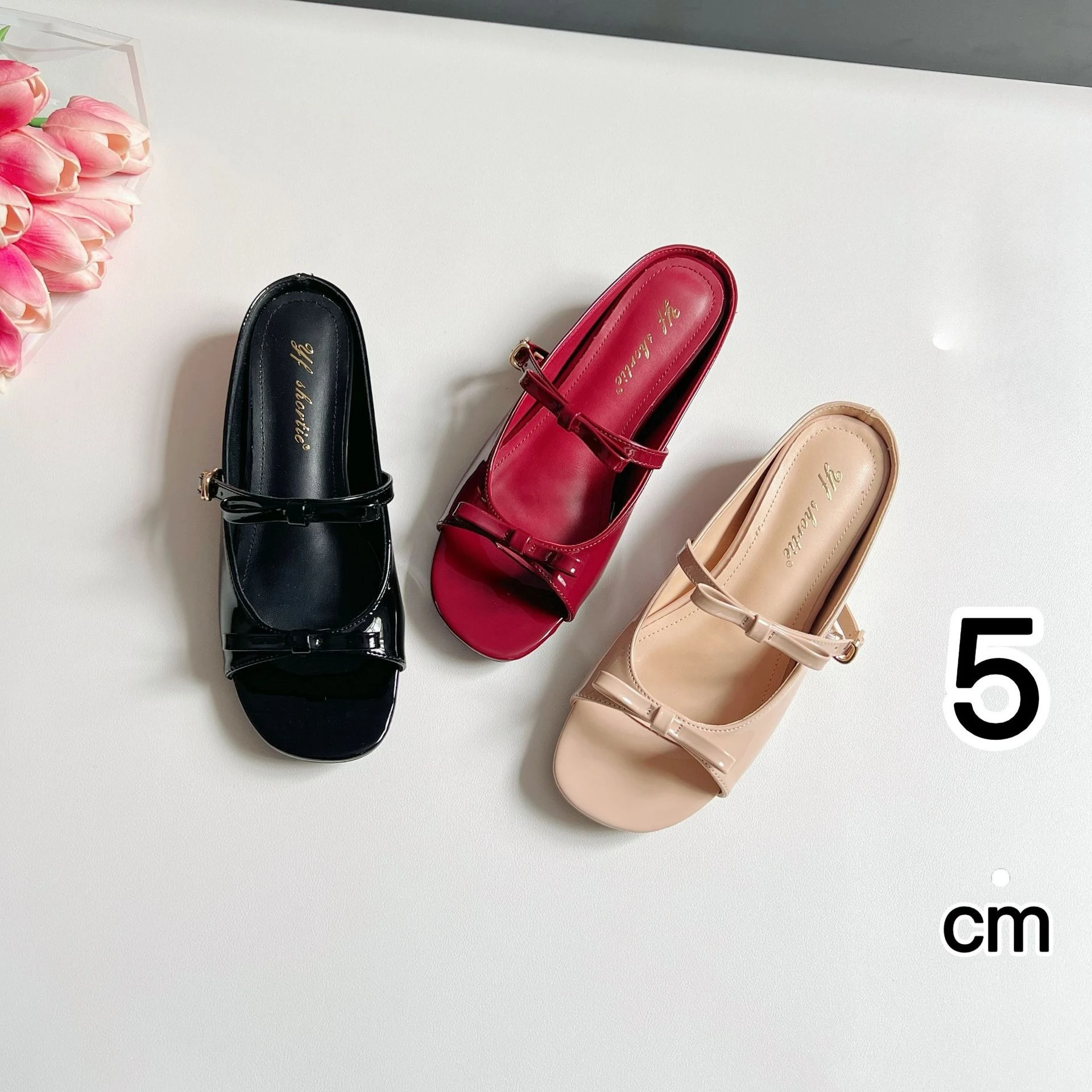 

Женские элегантные туфли-лодочки на танкетке с открытым носком, внутреннее увеличение 5 см, бант - украшенные слипоны - удобные модельные сандалии