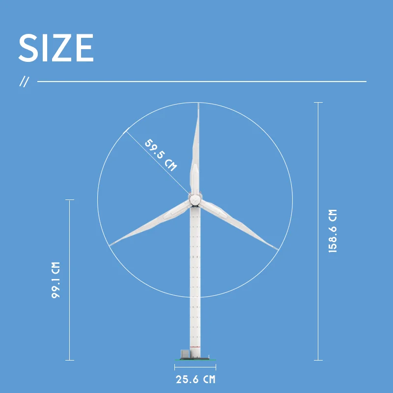 Ubricks E2002 توربينات الرياح آلة قابلة للفصل نموذج الهندسة رفع اللبنات الطوب مجموعات لعب الكبار هدايا عيد الميلاد #6