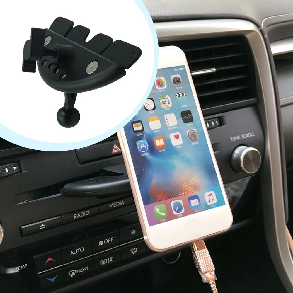 

1Pc Car CD Slot Mobile Phone Holder Accessories 17mm Ball Head Base For Car CD Slot Mount For IPhone Samsung Xiaomi GPS Bracket