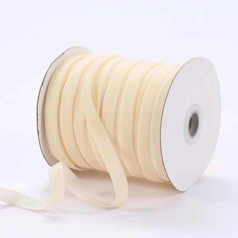 Neu (50 Yards/Rolle) 10mm Samtband Hochzeit Party Geschenkverpackung Dekoration Handgemachte Haarspange Haaraccessoires Schleife DIY-Band – Detail 7