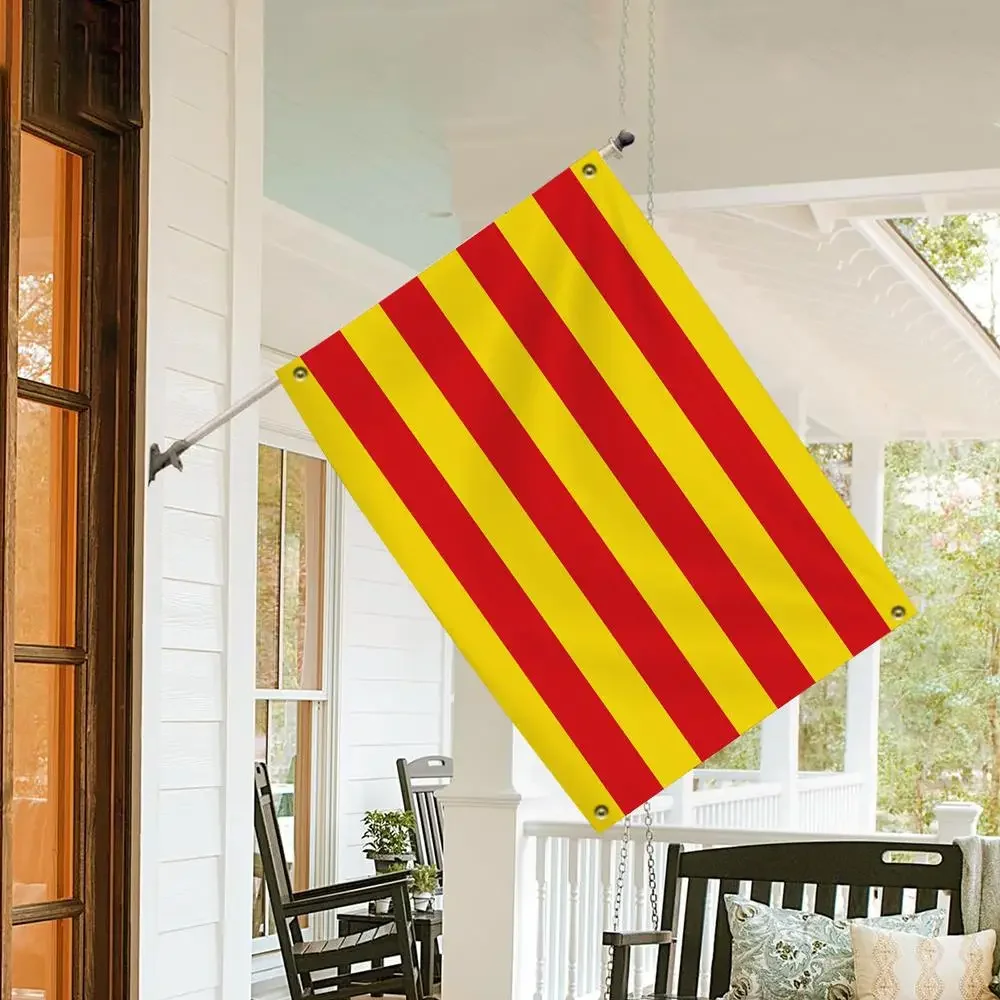Catalonia Spain Spanish Flags 3x5 Ft Custom Banner For Garage Door Room Decor Wall Out Decoration With Metal Buckle