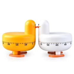 Cute Duck Mechanical Kitchen Timer, Christmas Holiday New Year 60-Minute Wind Up Dial Countdown Egg Reminder No Batteries