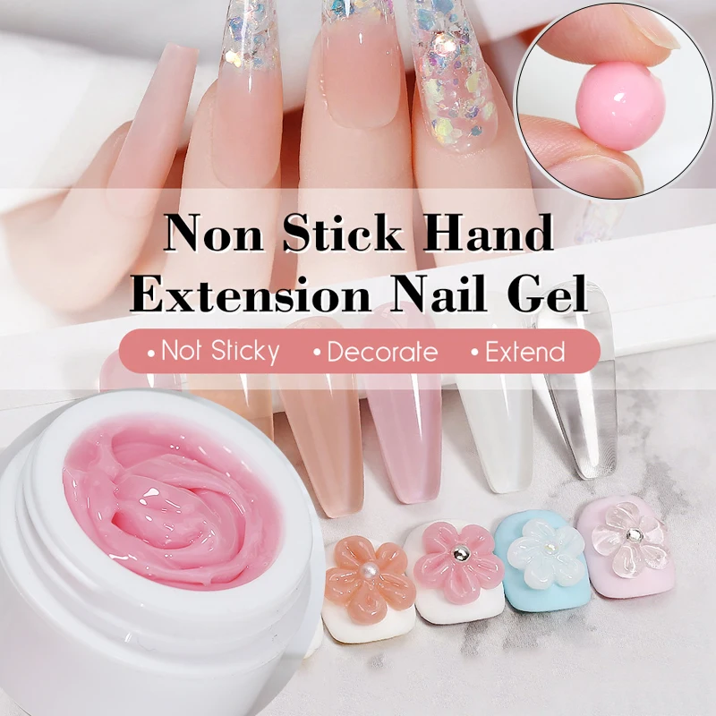 NailCo Solid Extension Nail Gel Non-Stick Hand Gel Gummy Adhesive Bond Patch No-Flowing Modelling Nail Glue Nail Art UV Gel 15ml