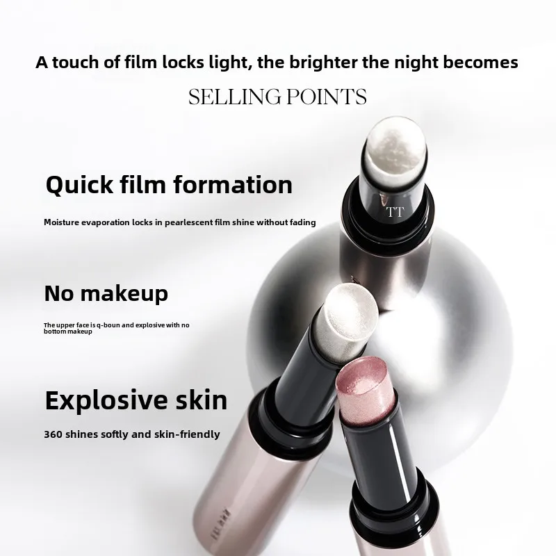 Joocyee Diamond Highlight Stick ilumina os olhos Pearl Light Estoppar o rosto e o corretivo iluminador natural