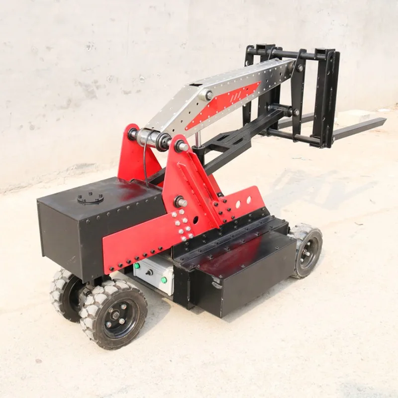 Forklift elektrik tangki kecil yang dipasang di tempat, untuk pengangkatan logistik gudang, pemuatan dan pembongkaran, stacker hidrolik.