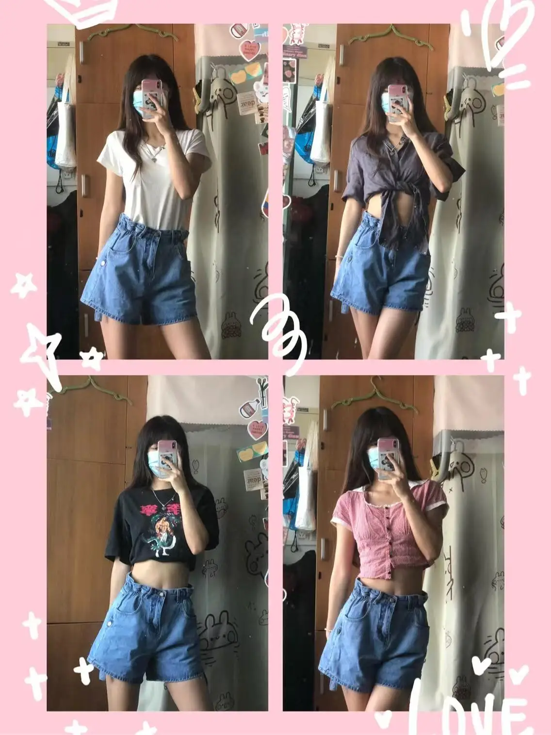 

Корейские повседневные свободные джинсы с высокой талией, женские летние утягивающие универсальные шорты 202, повседневная одежда