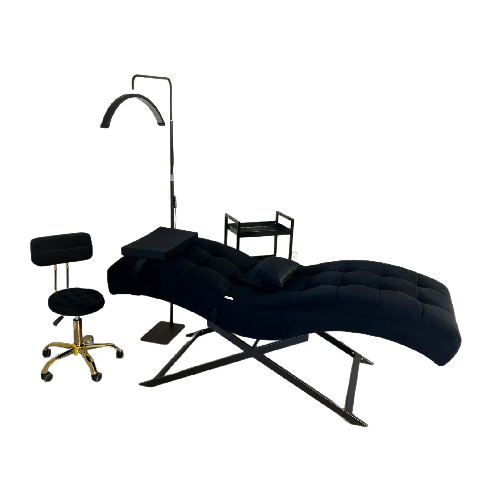 

Умная S-образная изогнутая кровать для ресниц X-образная нога Специальная массажная кровать для мытья лица