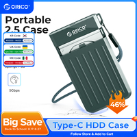 ORICO HDD Case 2.5 SATA to USB 3.0 Adapter Hard Drive Enclosure for SSD Disk HDD Box Type C 3.1 Case HD External HDD Enclosure
