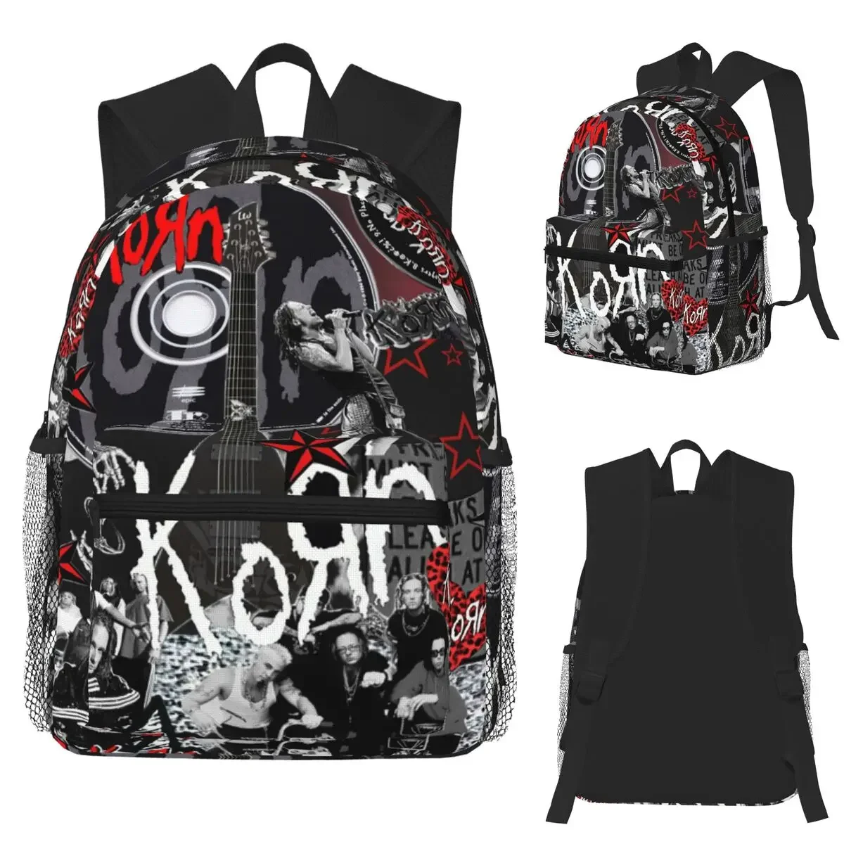 

Korn Rock Band Logo Student Backpack School Bag Hiking Travel Daypack for Boys Girls Fashion Bookbag Shoulder Bags