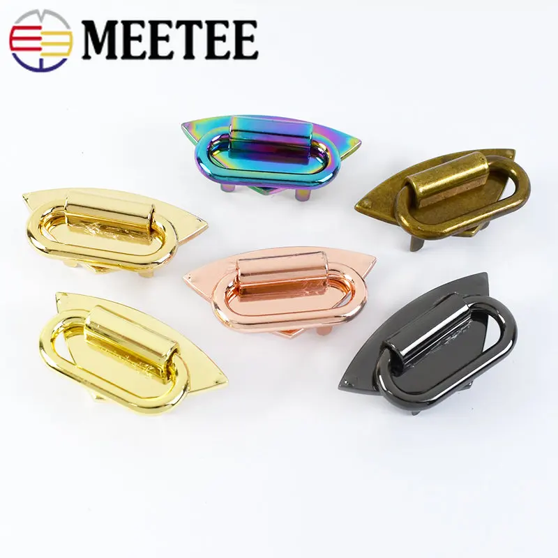 2/4Pcs 50*26mm Women Bag Handle Decorative Buckles Fashion Handbag Strap Connector Metal Buckle Hanger DIY Hardware Accessories