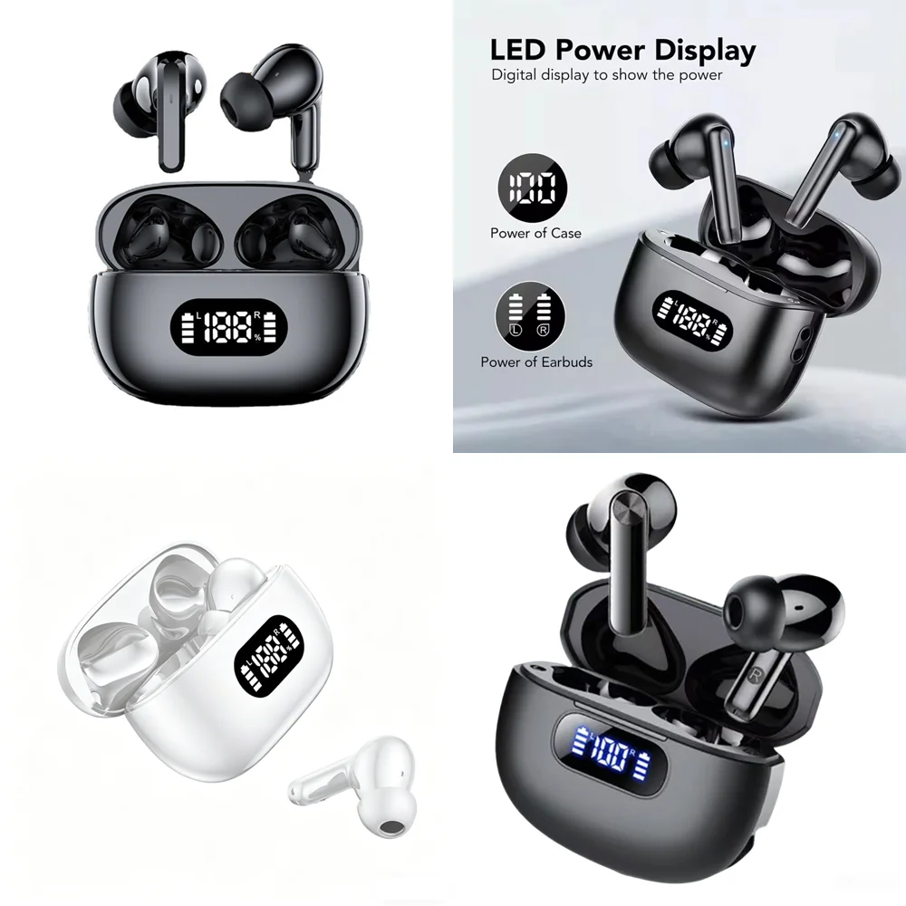 

Wireless Headphones BT 5.4 TWS Earphone with LED Display Long-Battery Life Clear Calls IP7 Waterproof Earbuds High Quality